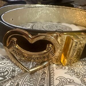 Juicy Couture Gold Heart Buckle Belt